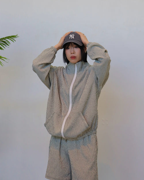 Lightweight Waikiki Jacket - Striped Black